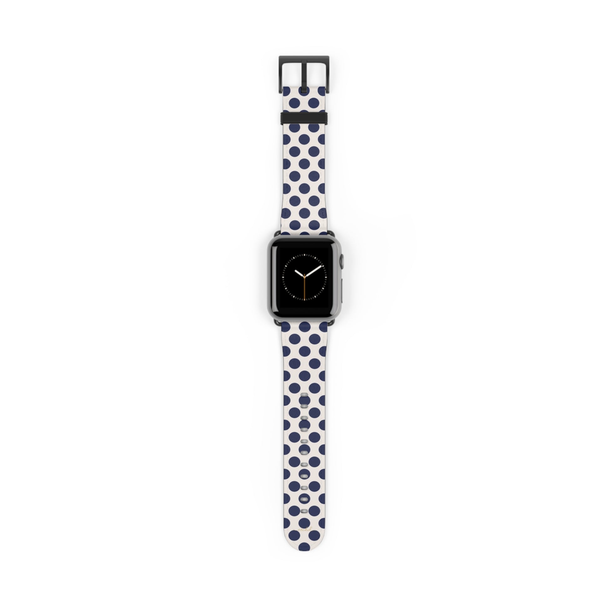 Navy & Cream Polka Dot Correa para smartwatch de etchd