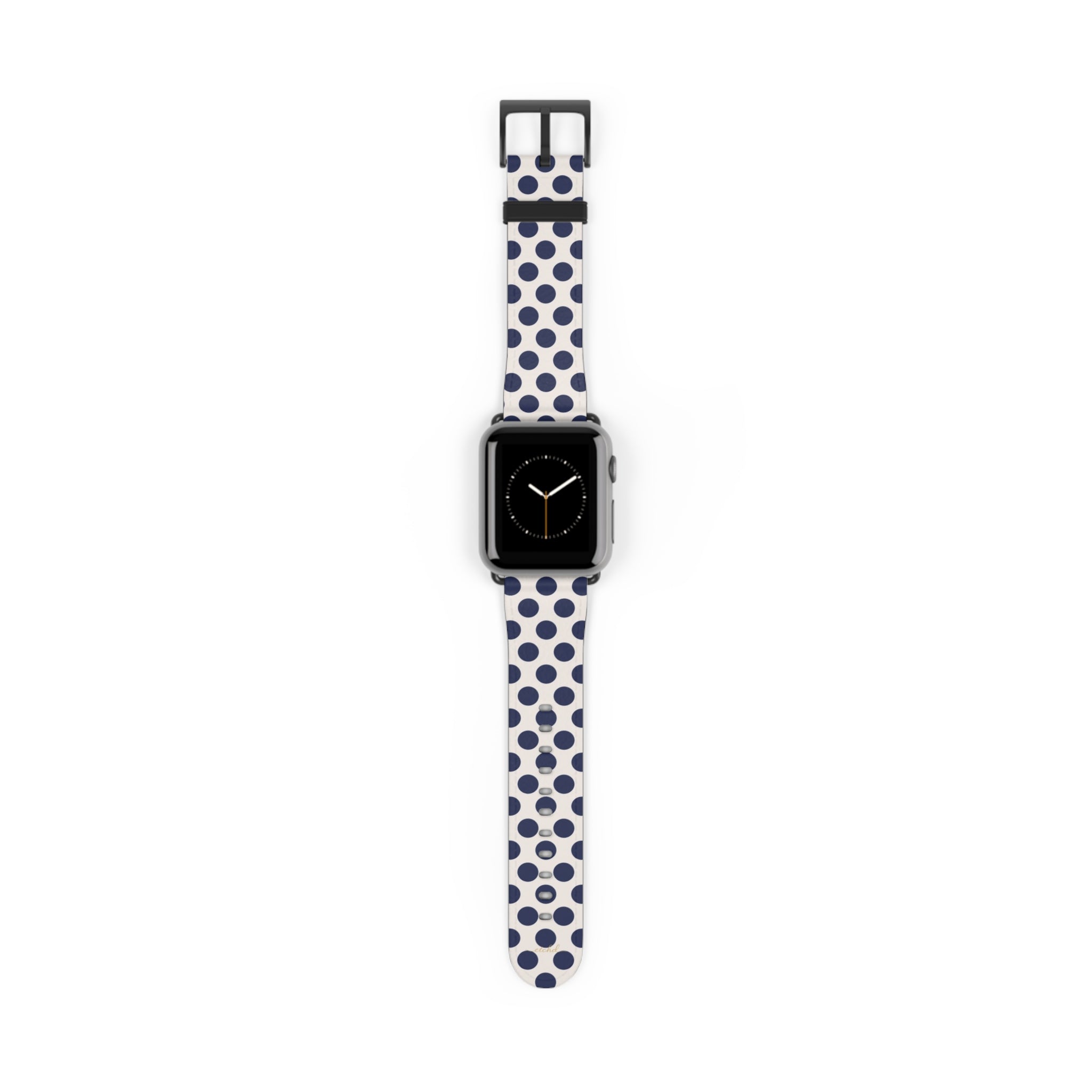 Navy & Cream Polka Dot Smartwatch Strap by etchd