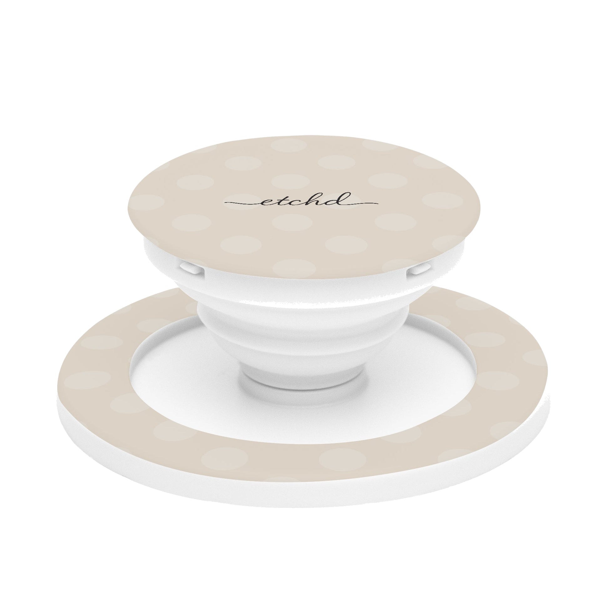 Neutral Polka Dot Phone Grip And Stand by etchd