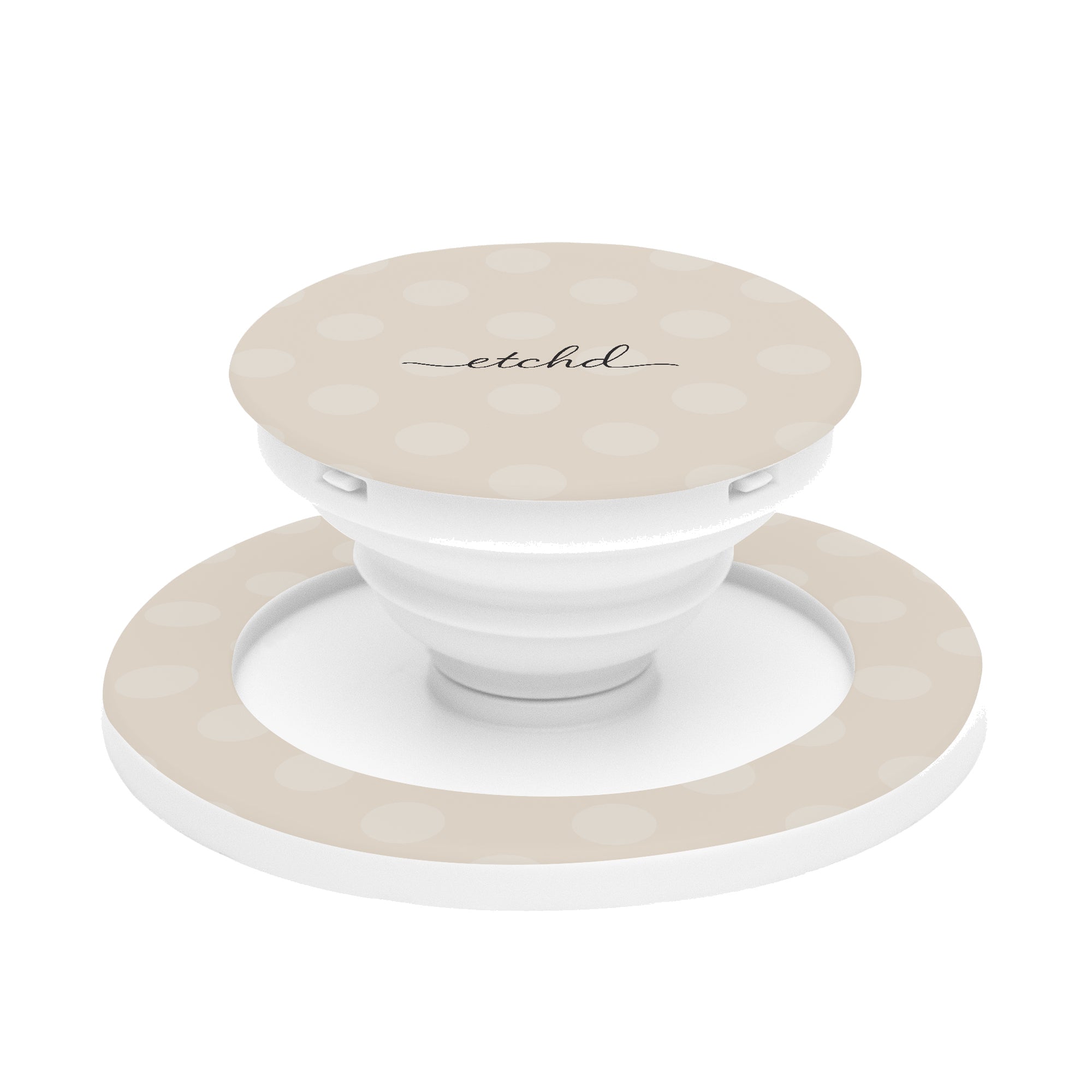 Neutral Polka Dot Phone Grip And Stand by etchd