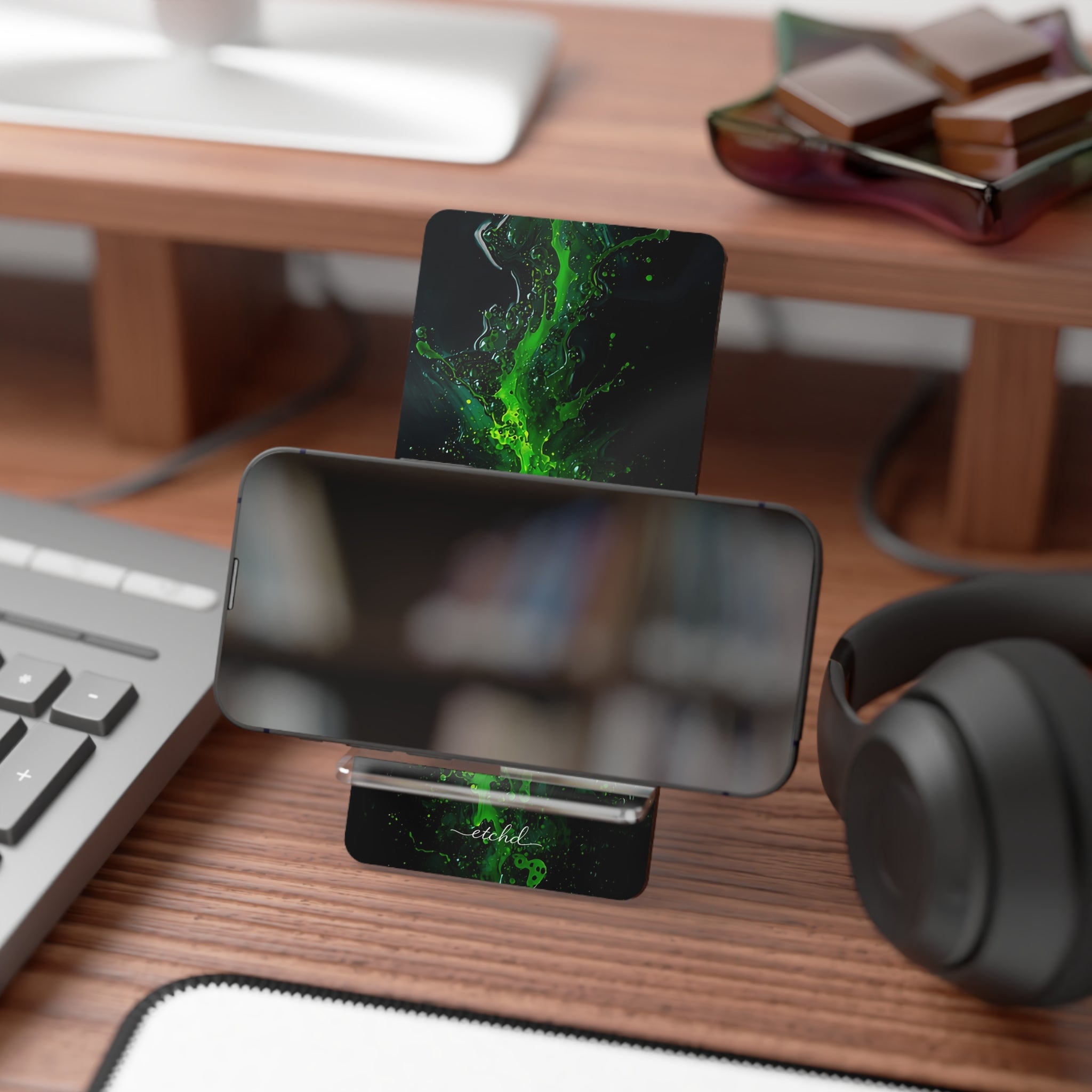 Toxic Bloom Phone Stand by etchd, view 4