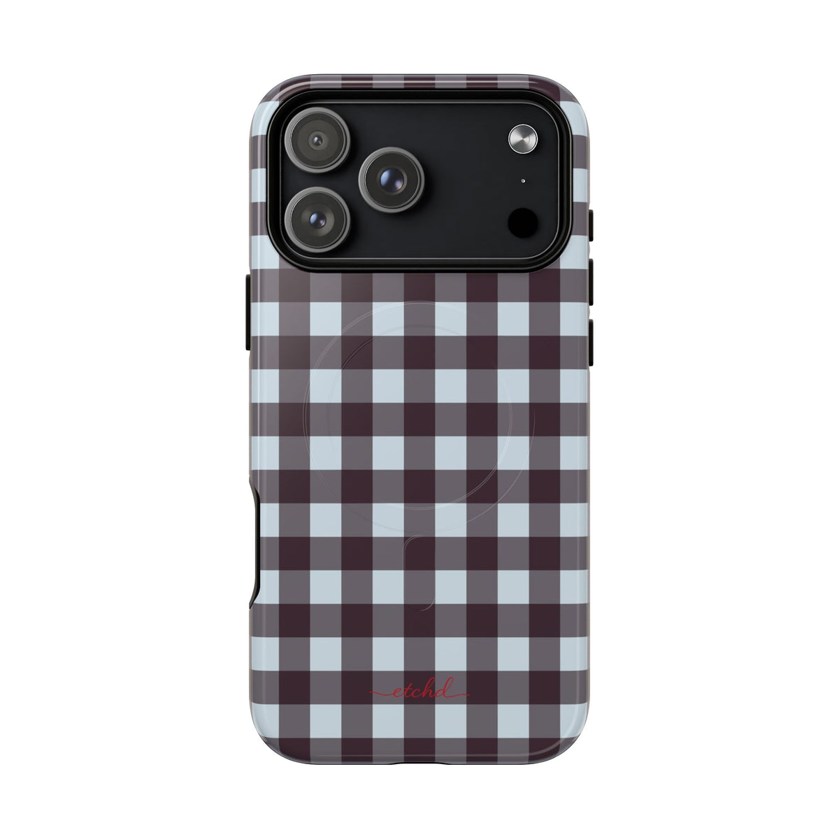 Blue & Plum Gingham Magnetic Phone Case by etchd, view 31