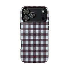 Blue & Plum Gingham Magnetic Phone Case by etchd, view 31