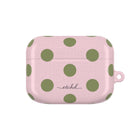Green & Pink Polka Dot Custodia per AirPods