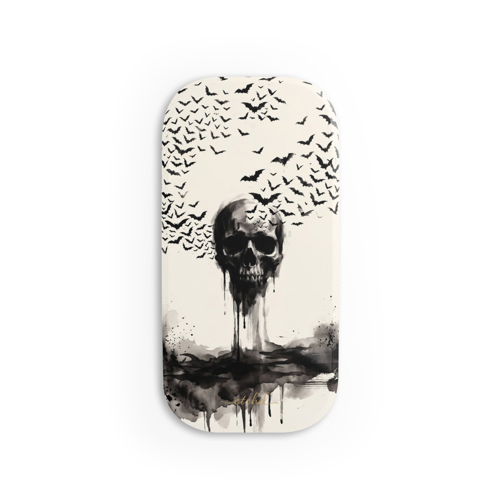 Ink Skull Click-On Phone Grip by etchd