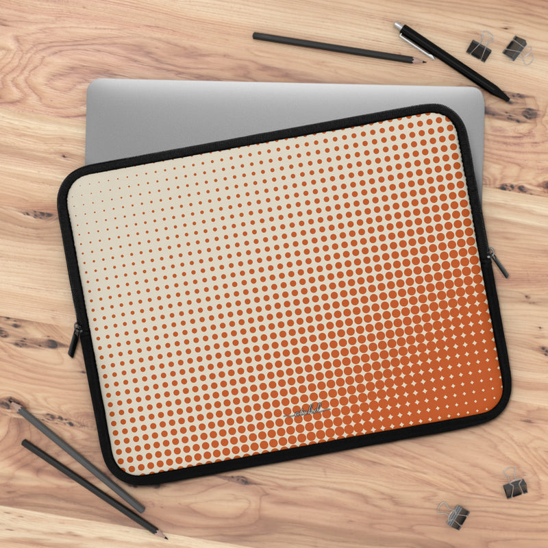 Tangerine Halftone Laptophülle-zoom-