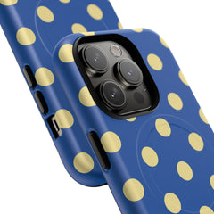 Butter And Cobalt Polka Dot Magnetic Phone Case by etchd, view 29