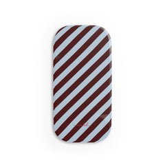 Blue & Cherry Striped Diagonal Anello clip per telefono di etchd