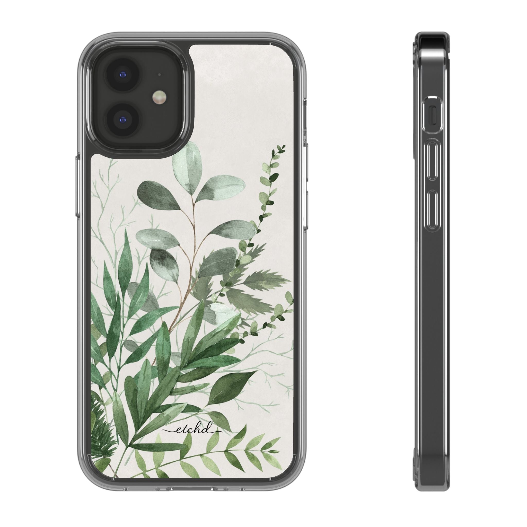 Botanical Leaf Clear Phone Case by etchd, view 2