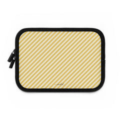 Butter & Cream Striped Diagonal Custodia per laptop di etchd, vista 2
