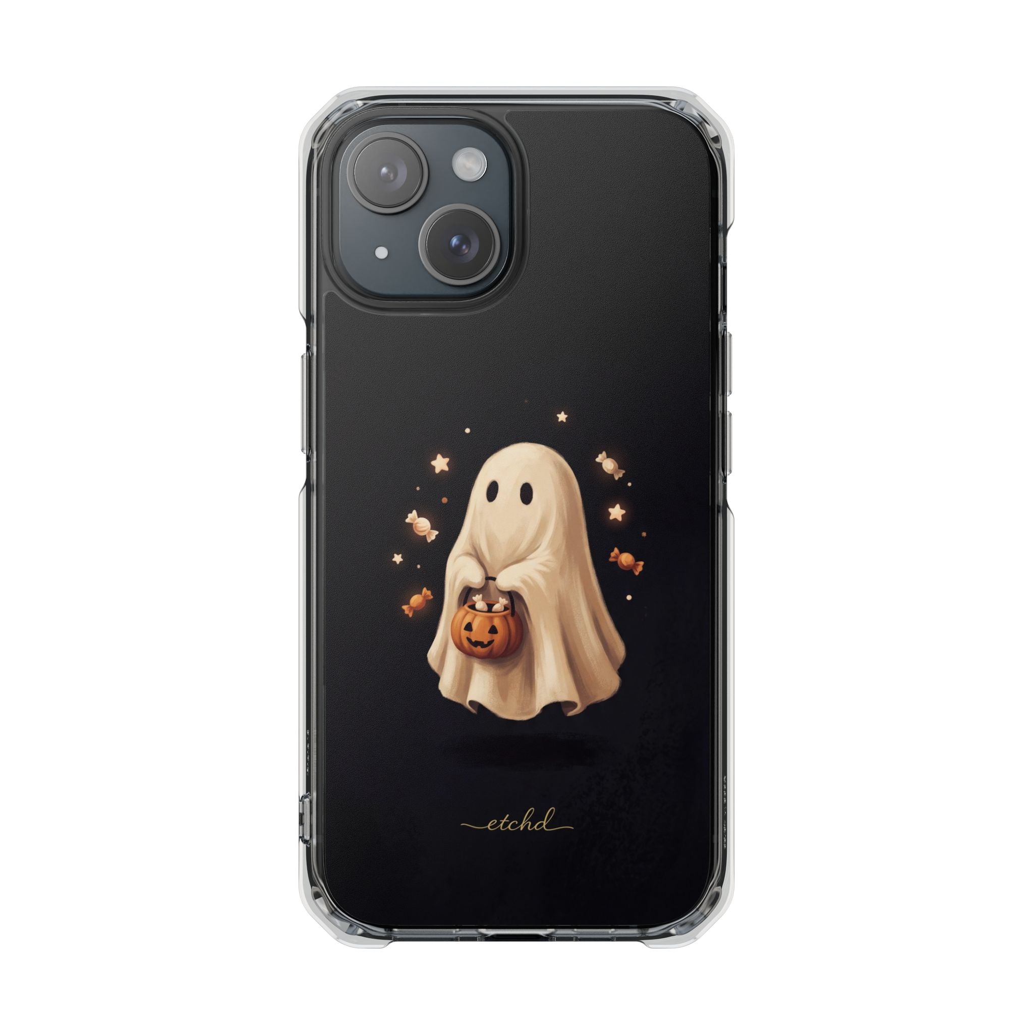 Candy Ghost Clear Magnetic Phone Case by etchd, view 2