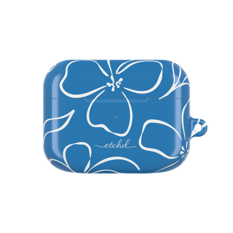 Cerulean & White Floral AirPod Case by etchd