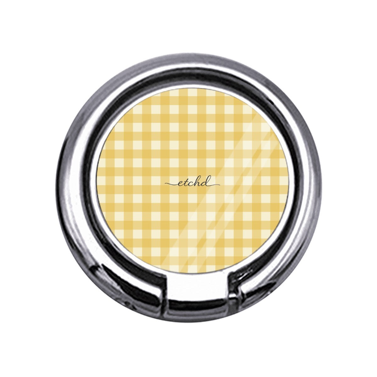 Butter & Cream Gingham Slim Ring Holder by etchd