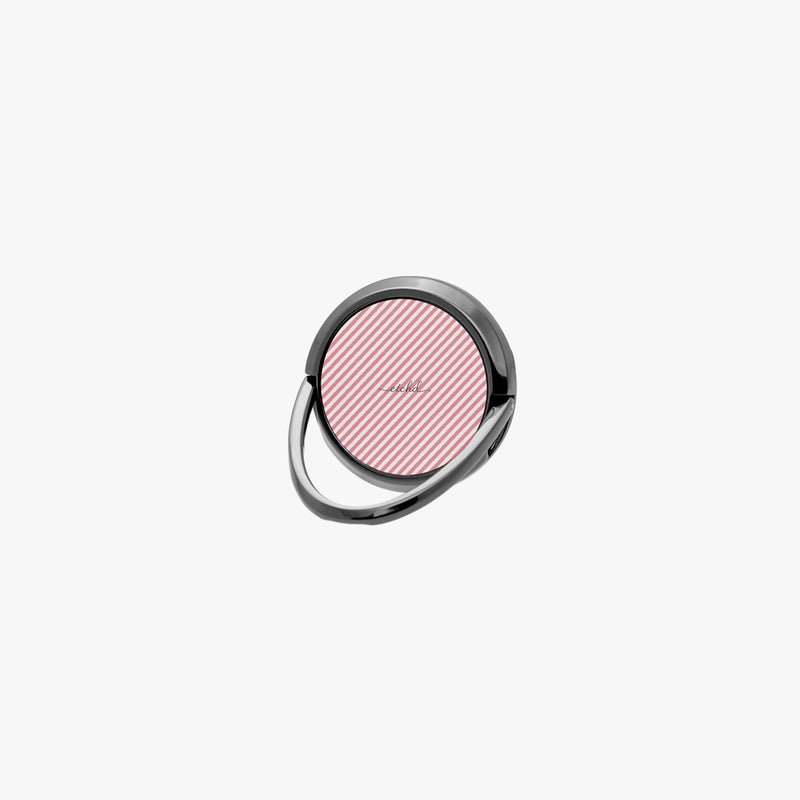 Blush & Cream Striped Diagonal Phone Ring Holder-zoom-