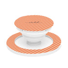 Coral & Peach Striped Diagonal Phone Grip And Stand