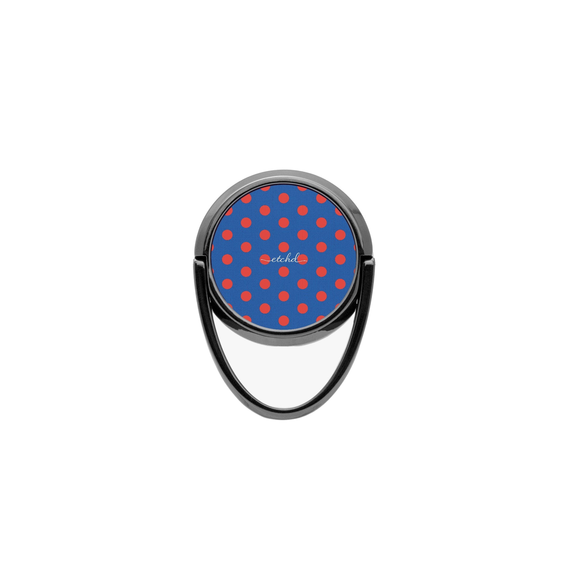 Poppy And Cobalt Polka Dot Phone Ring Holder by etchd, view 4