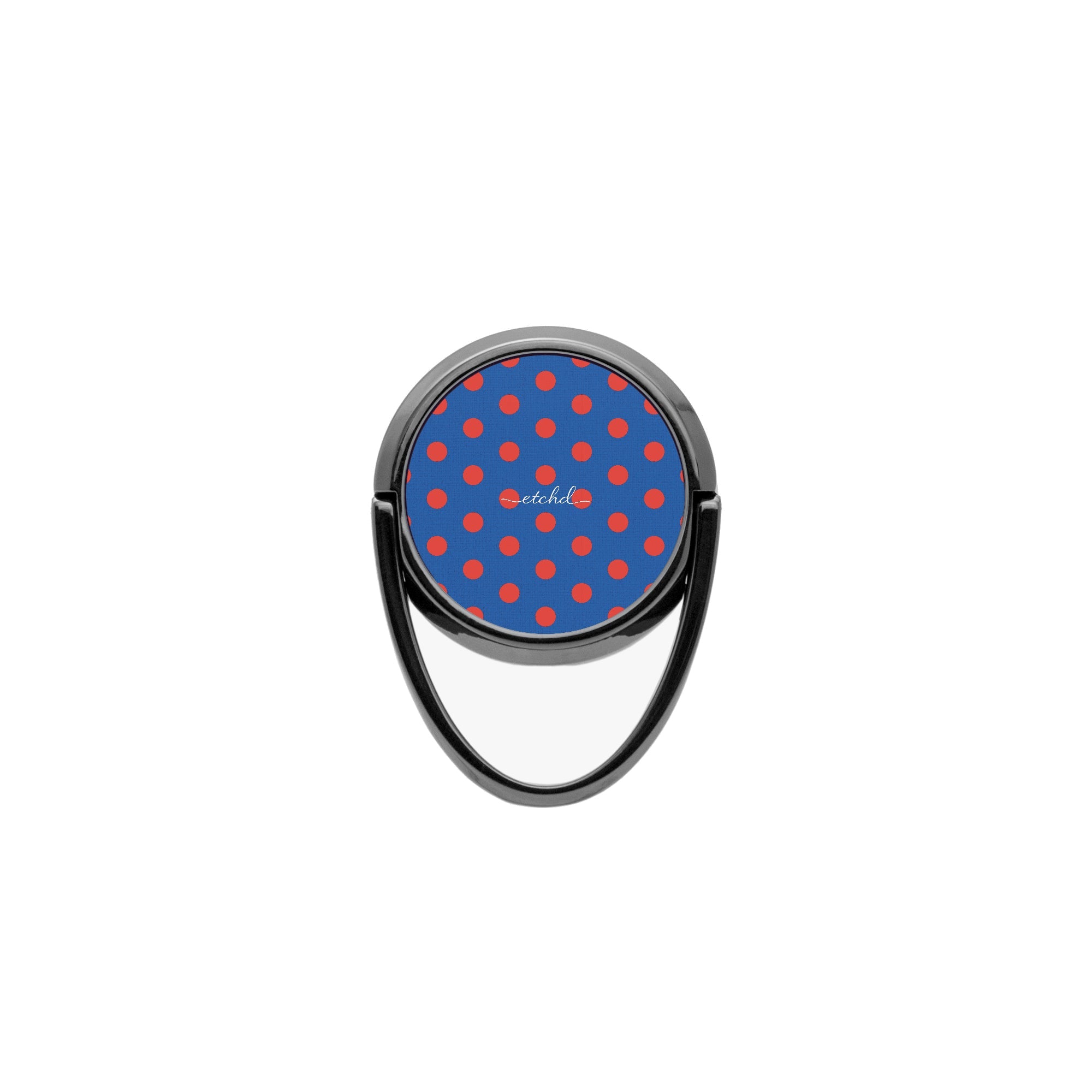 Poppy And Cobalt Polka Dot Phone Ring Holder by etchd, view 4