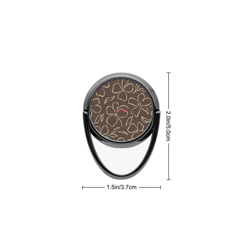 Butter & Brown Floral Anello supporto per telefono-zoom-