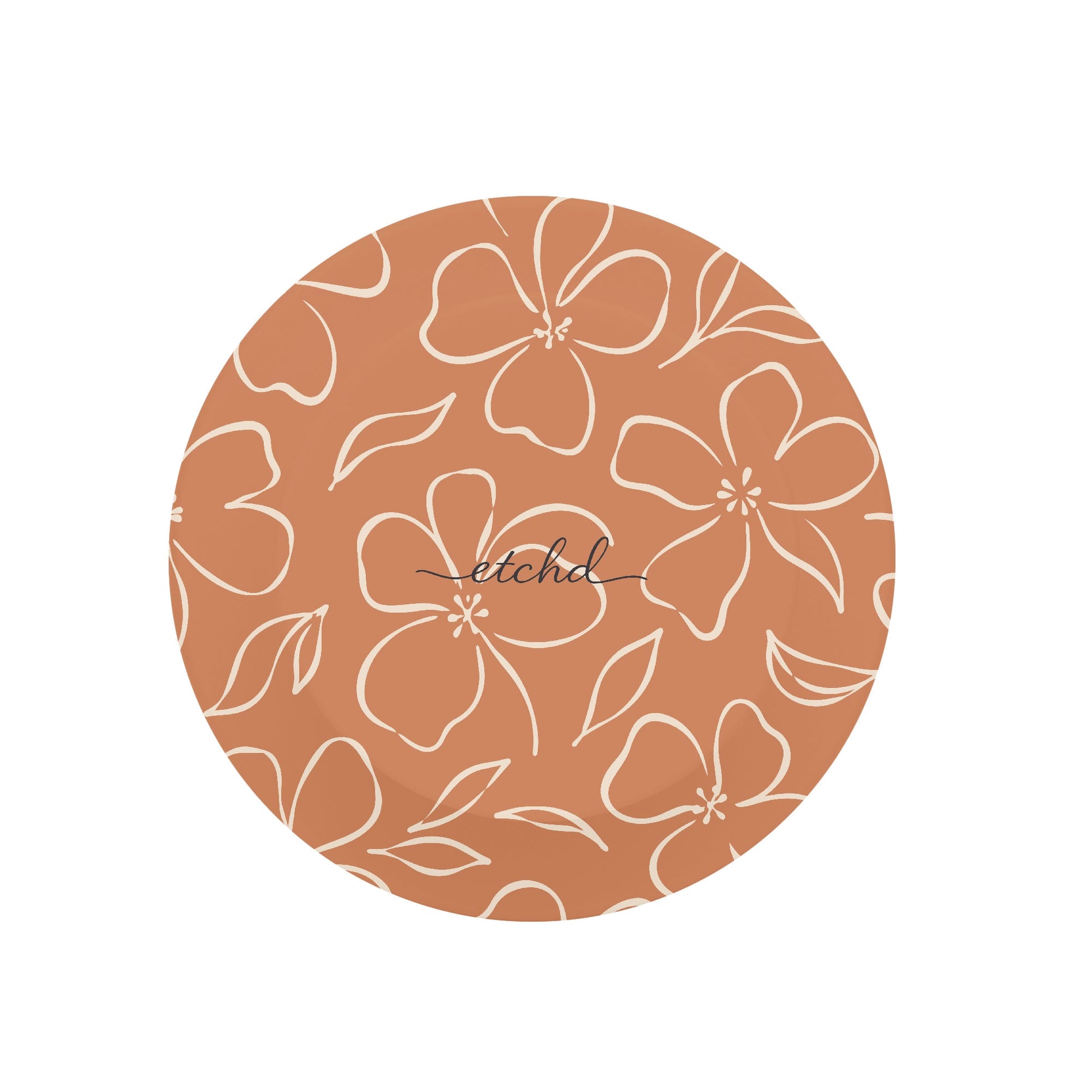 Terracotta & Cream Floral Phone Grip And Stand by etchd, view 2