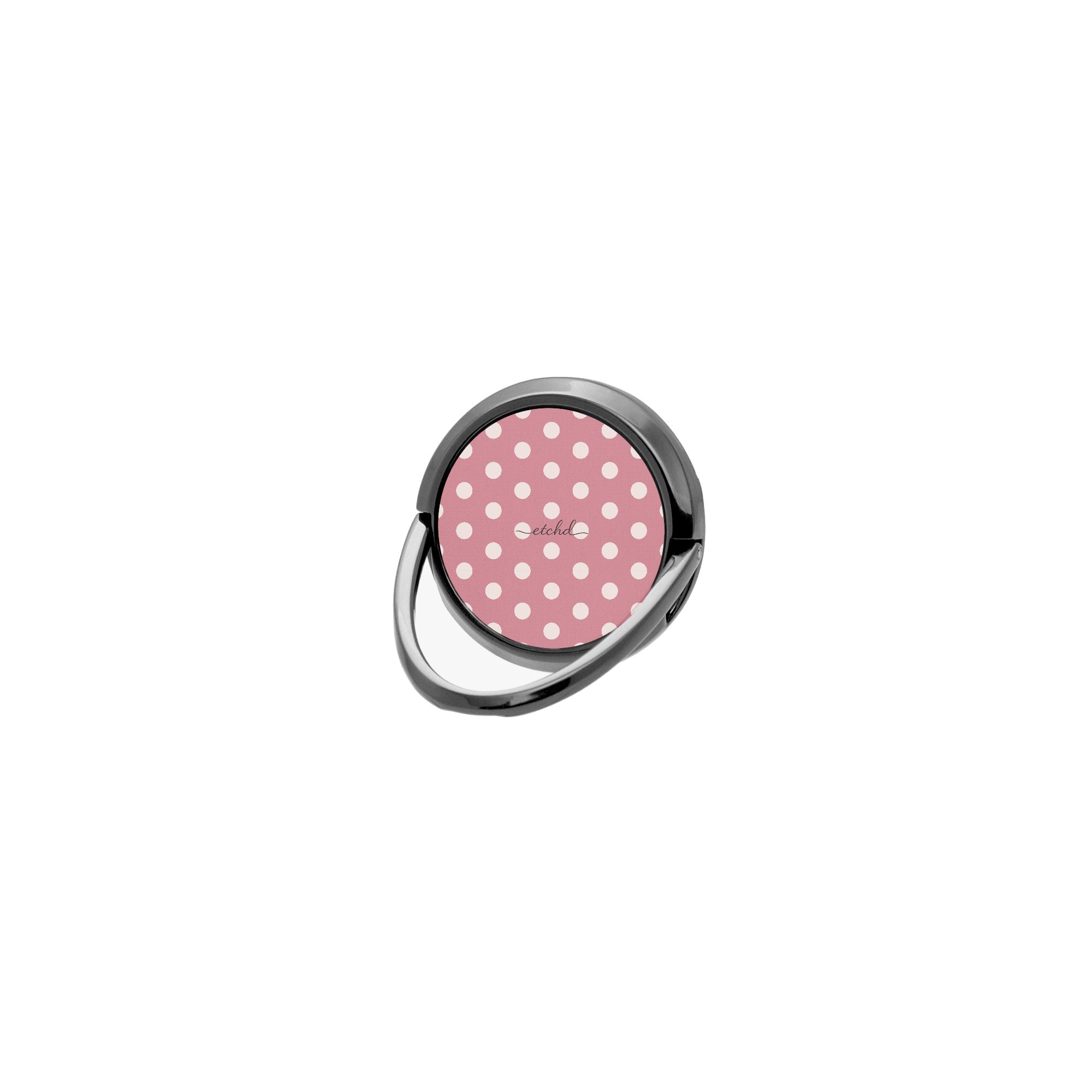 Cream & Blush Polka Dot Phone Ring Holder by etchd