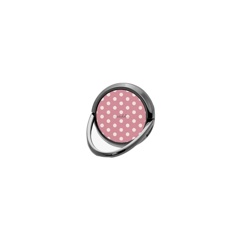 Cream & Blush Polka Dot Handy-Ring-Halterung-zoom-