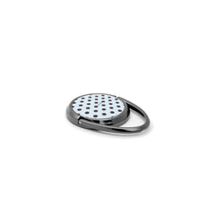 Plum And Blue Polka Dot Phone Ring Holder by etchd, view 2