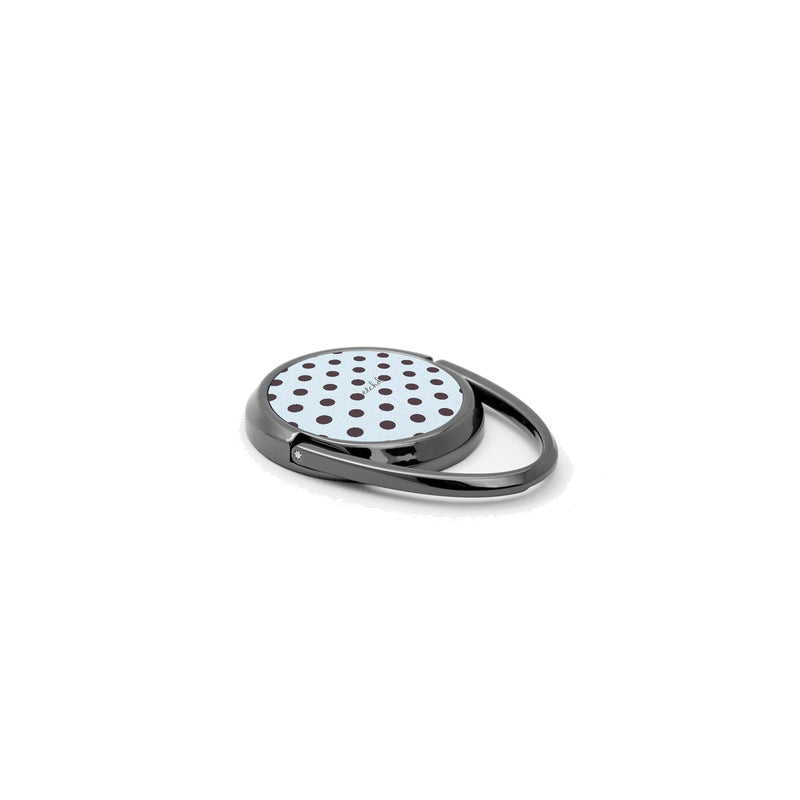 Plum And Blue Polka Dot Handyring-Halterung-zoom-