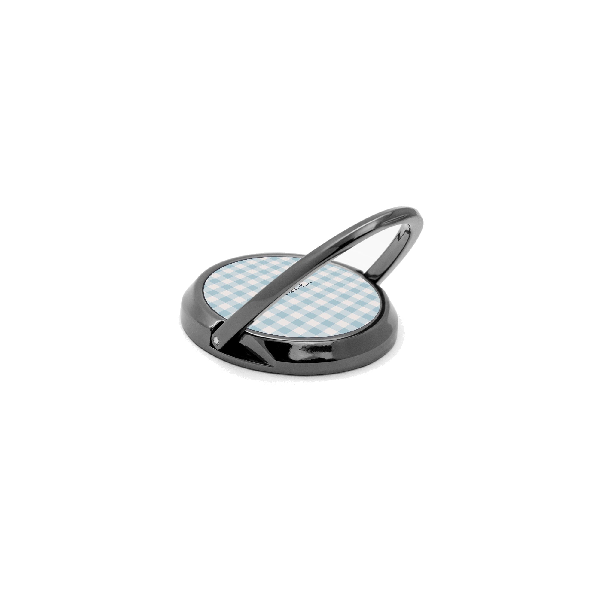 Cornflower & White Gingham Phone Ring Holder by etchd, view 5