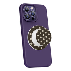 Cream & Brown Polka Dot Phone Grip And Stand by etchd, view 7