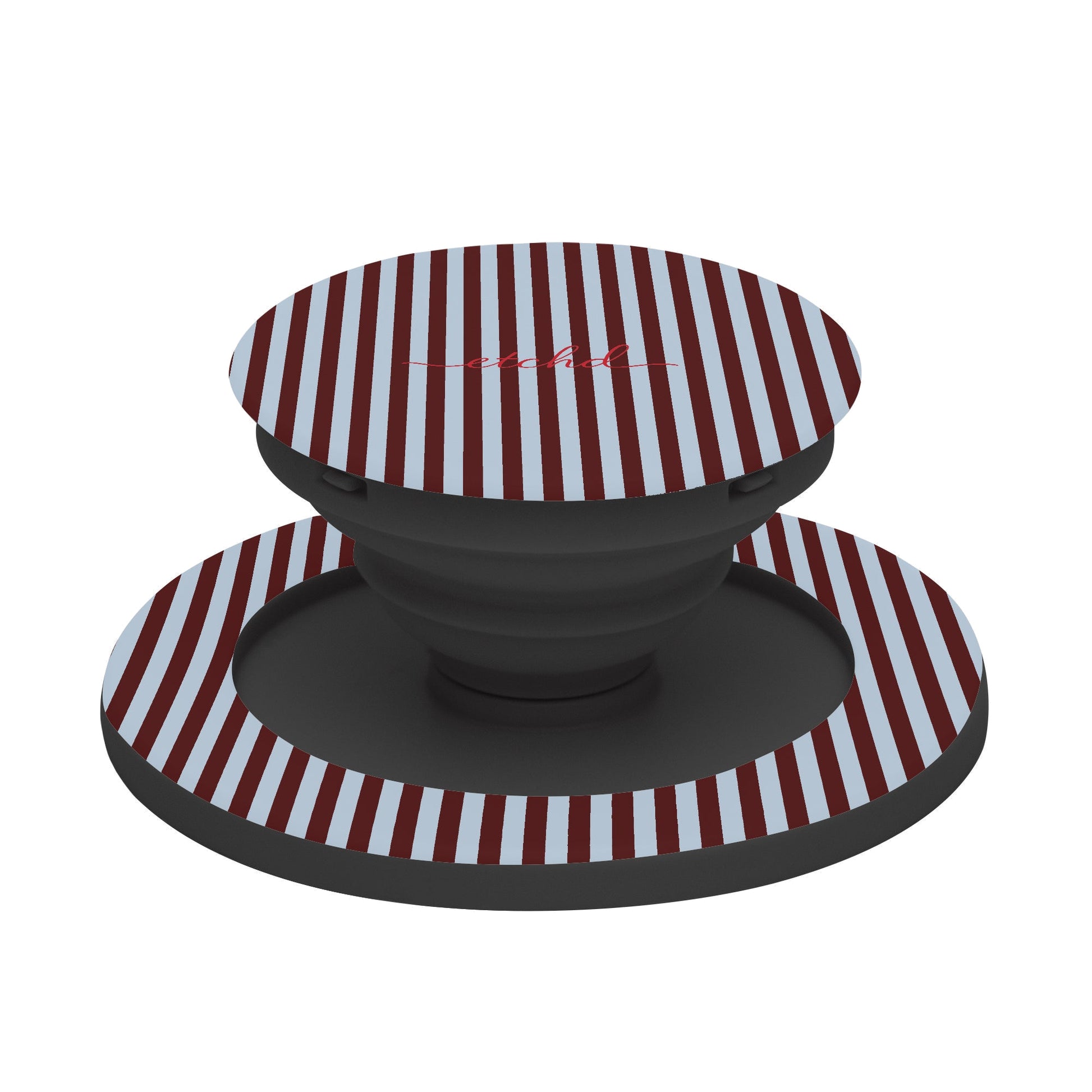 Blue & Cherry Striped Phone Grip And Stand by etchd, view 6