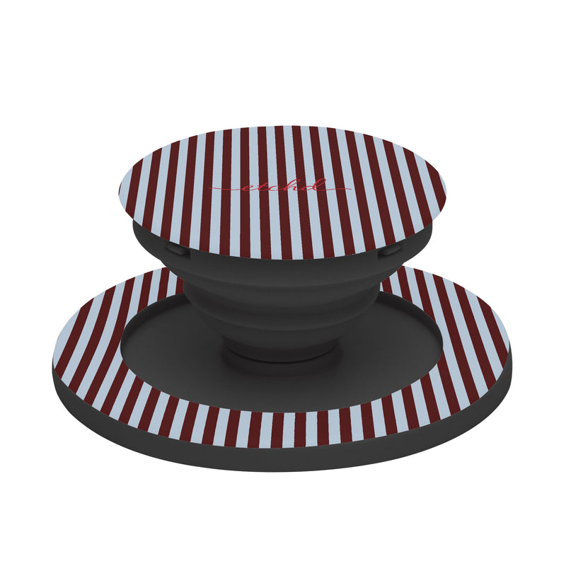 Blue & Cherry Striped Handy-Halterung und Ständer-zoom-