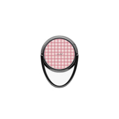 Blush & Cream Gingham Phone Ring Holder by etchd, view 4