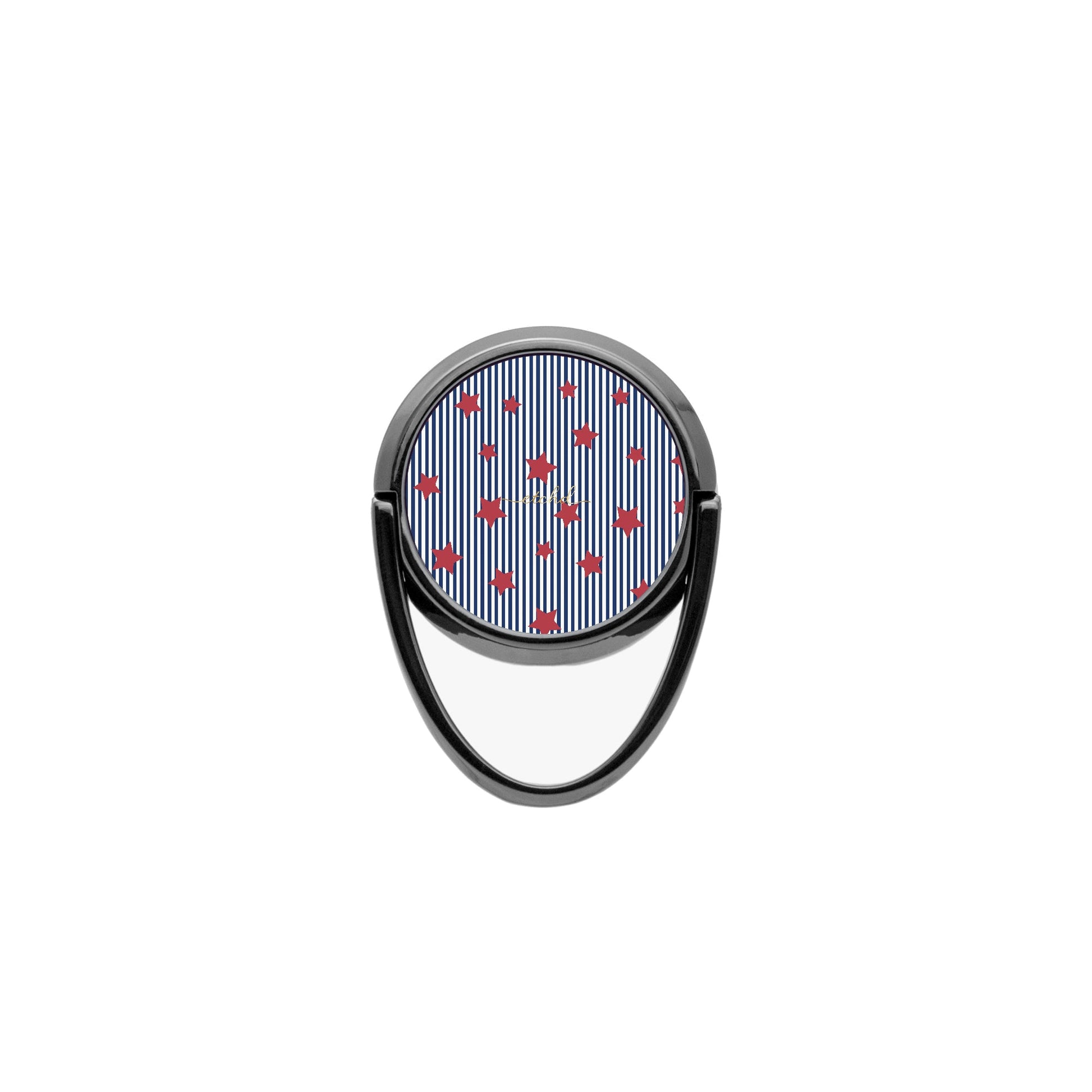 Blue Stripes & Red Stars Phone Ring Holder by etchd, view 4
