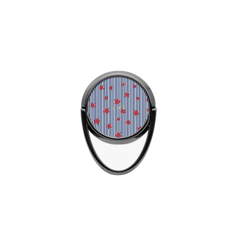 Blue Stripes & Red Stars Phone Ring Holder-zoom-