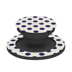 Navy & Cream Polka Dot Phone Grip And Stand by etchd, view 6