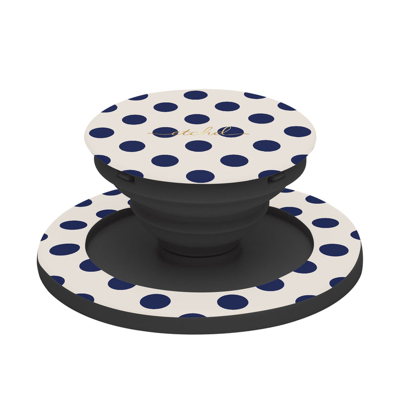 Navy & Cream Polka Dot Anneau de Maintien et Support-zoom-