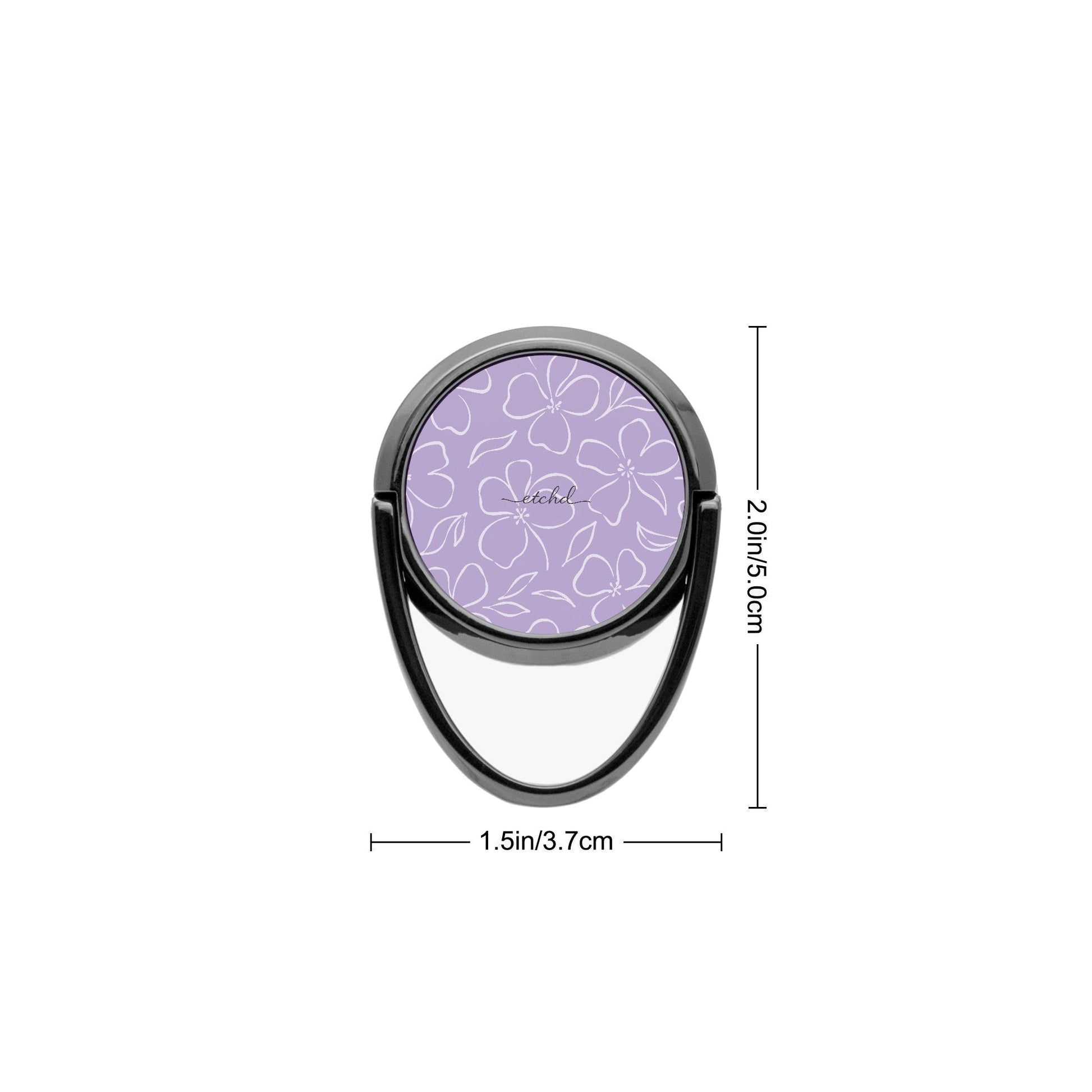 Lilac & Cream Floral Phone Ring Holder by etchd, view 3