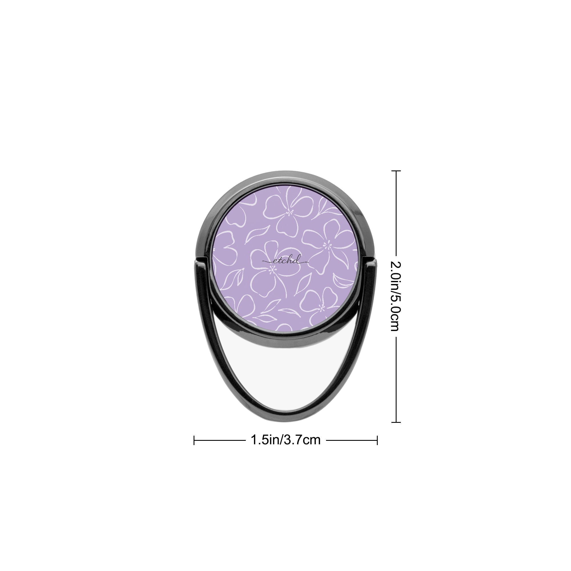 Lilac & Cream Floral Phone Ring Holder by etchd, view 3