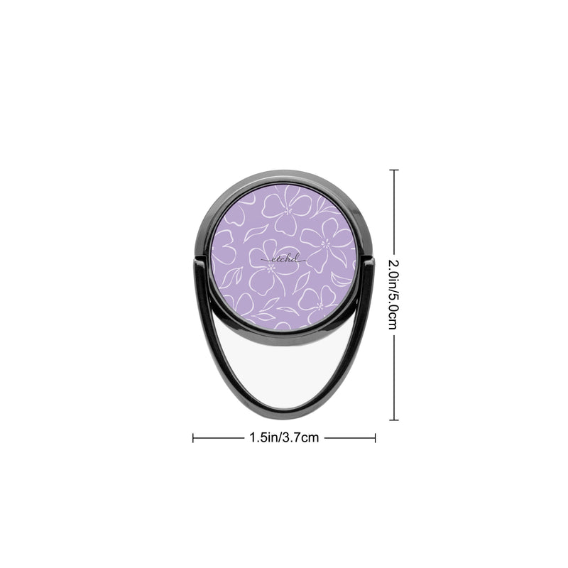 Lilac & Cream Floral Anneau de maintien téléphone-zoom-