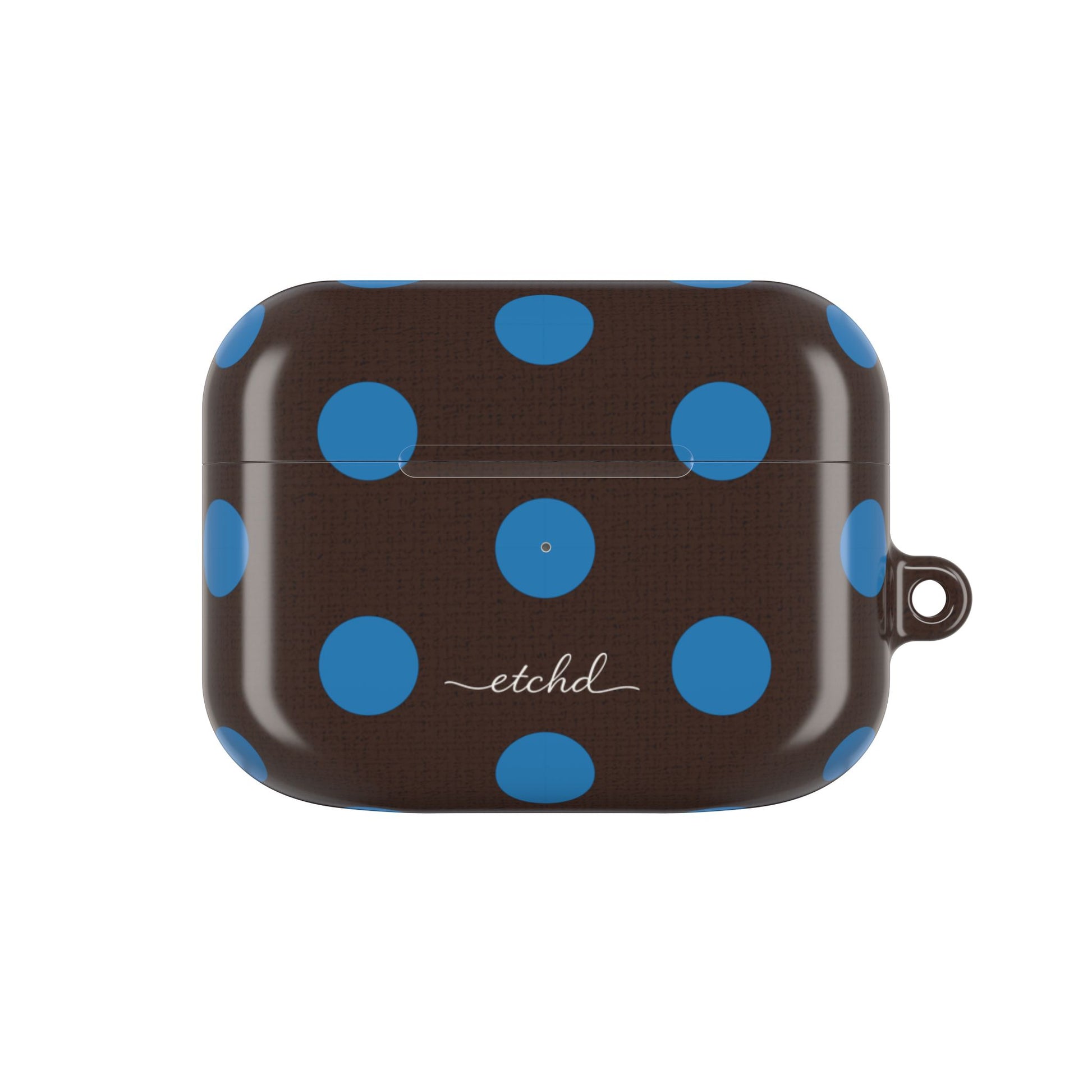 Cerulean & Espresso Polka Dot AirPod Case by etchd