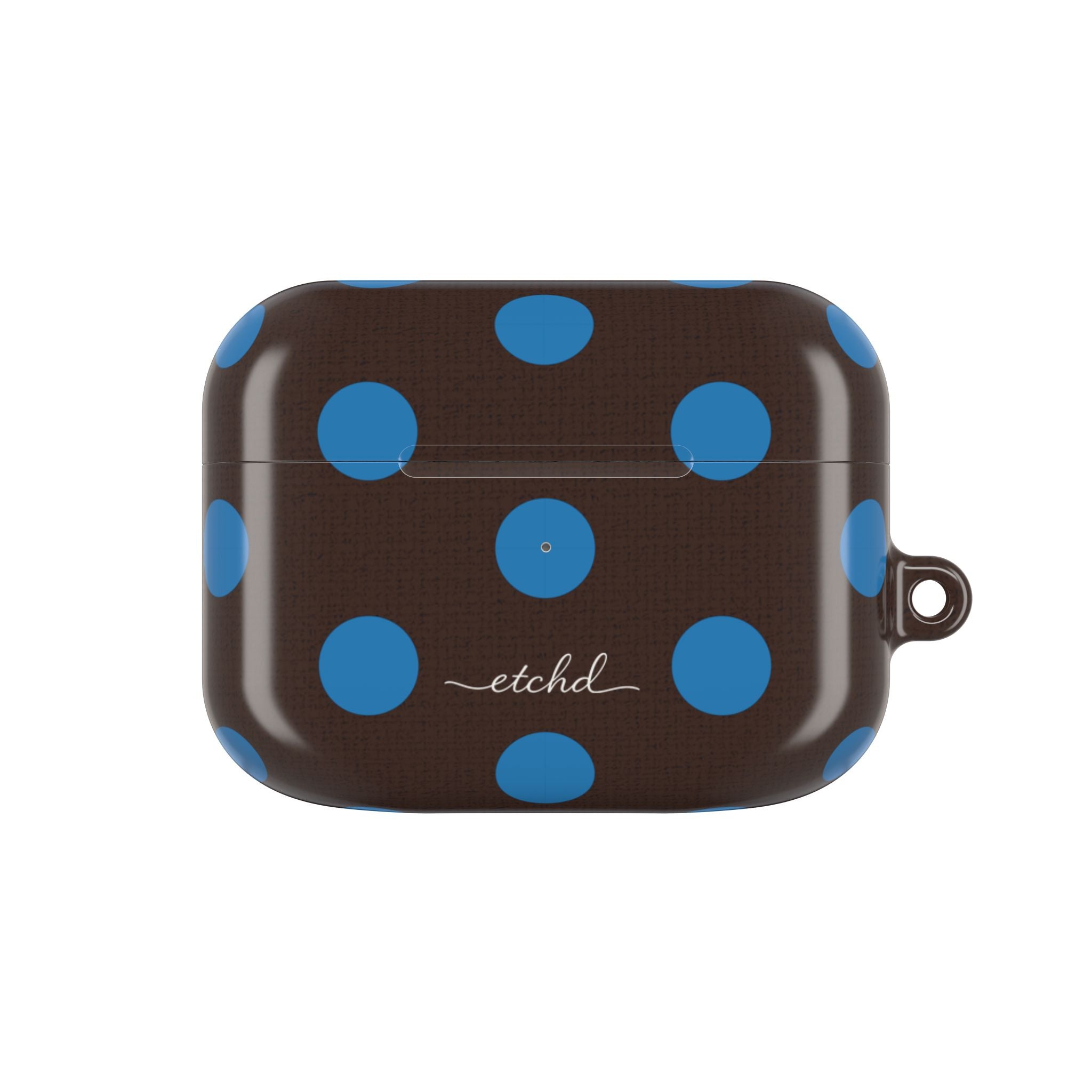 Cerulean & Espresso Polka Dot AirPod Case by etchd