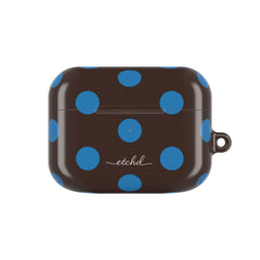 Cerulean & Espresso Polka Dot AirPod Case by etchd
