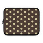 Brown & Butter Polka Dot Laptop Sleeve