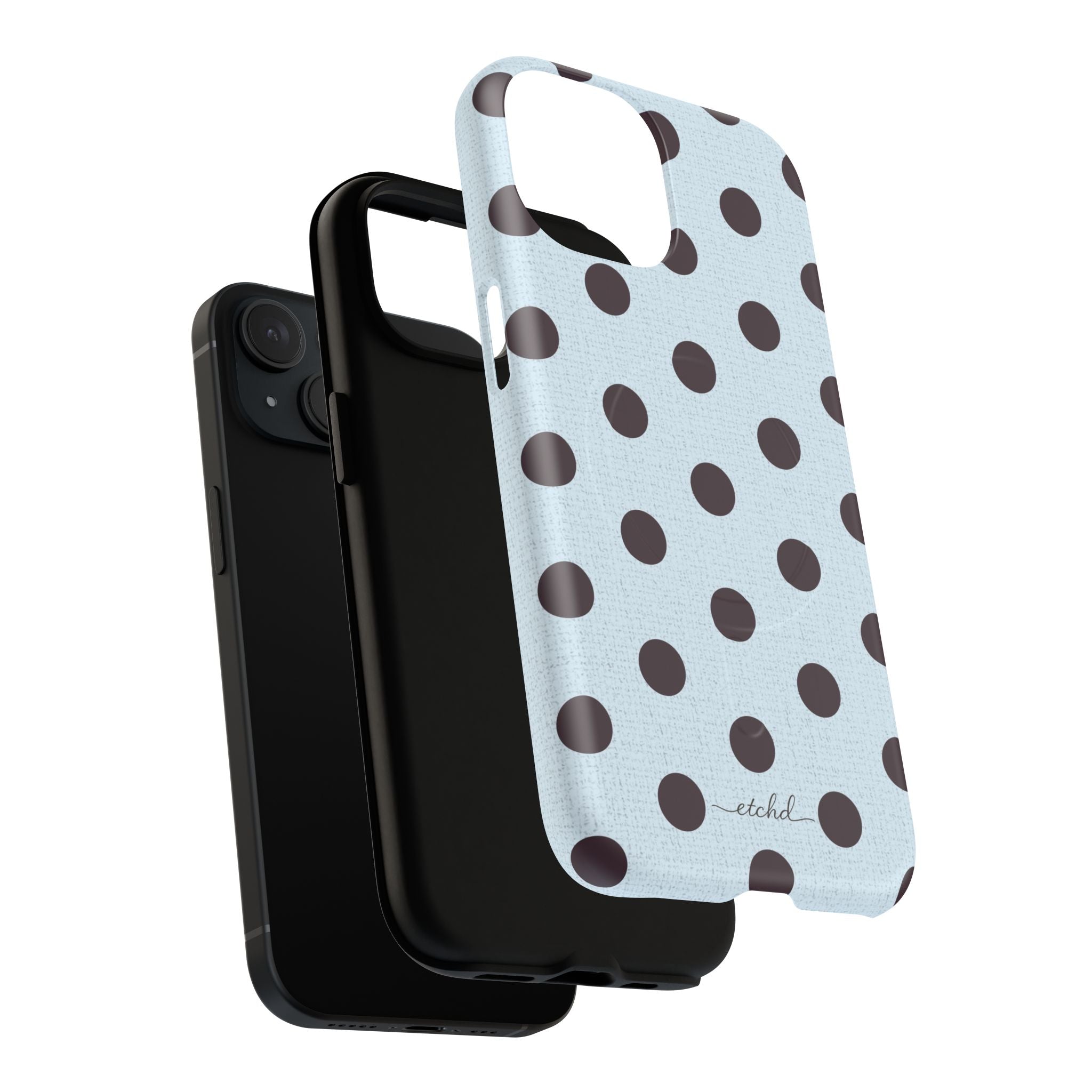 Plum And Blue Polka Dot Magnetic Phone Case by etchd, view 10