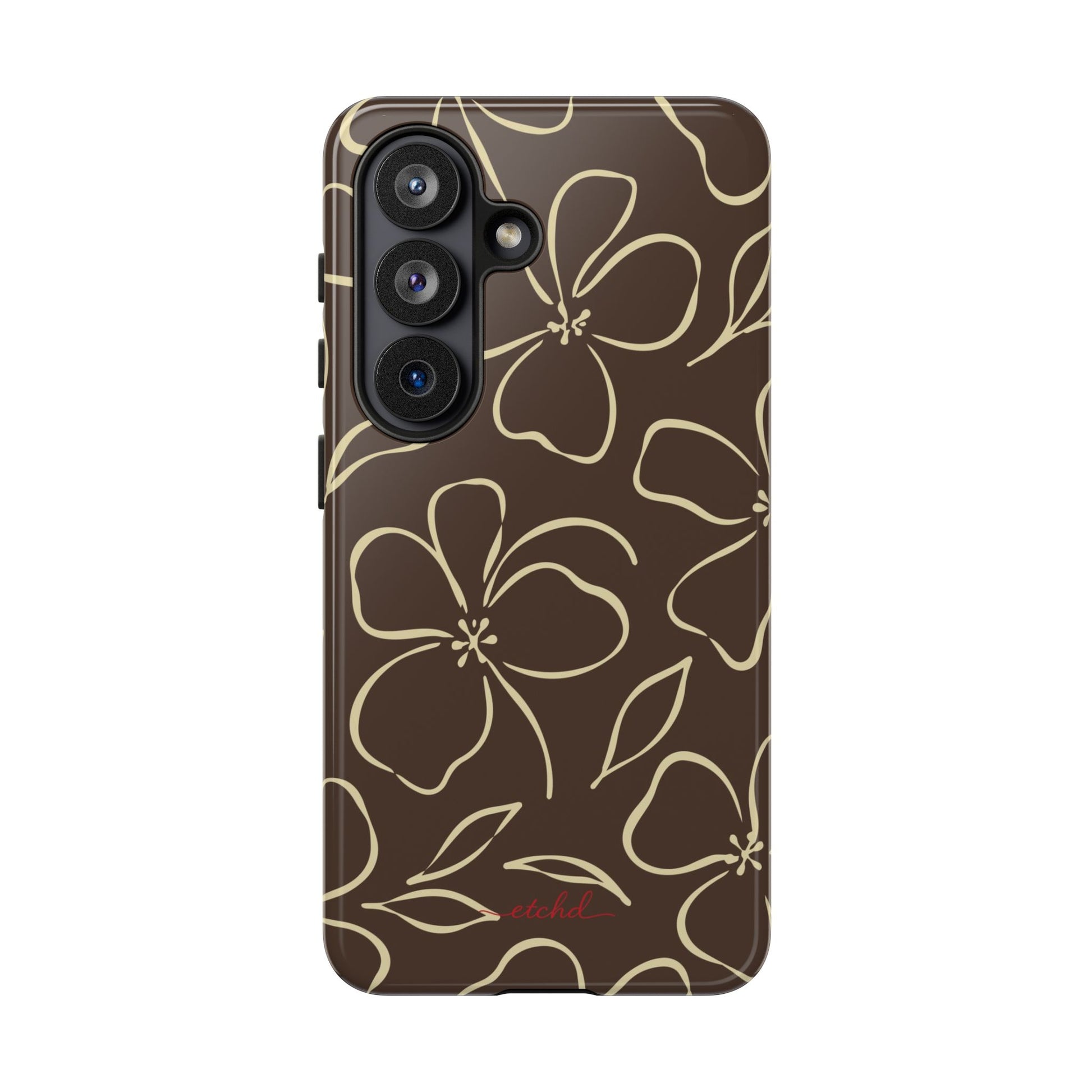 Butter & Brown Floral Phone Case by etchd, view 61