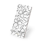 White & Black Floral Phone Stand