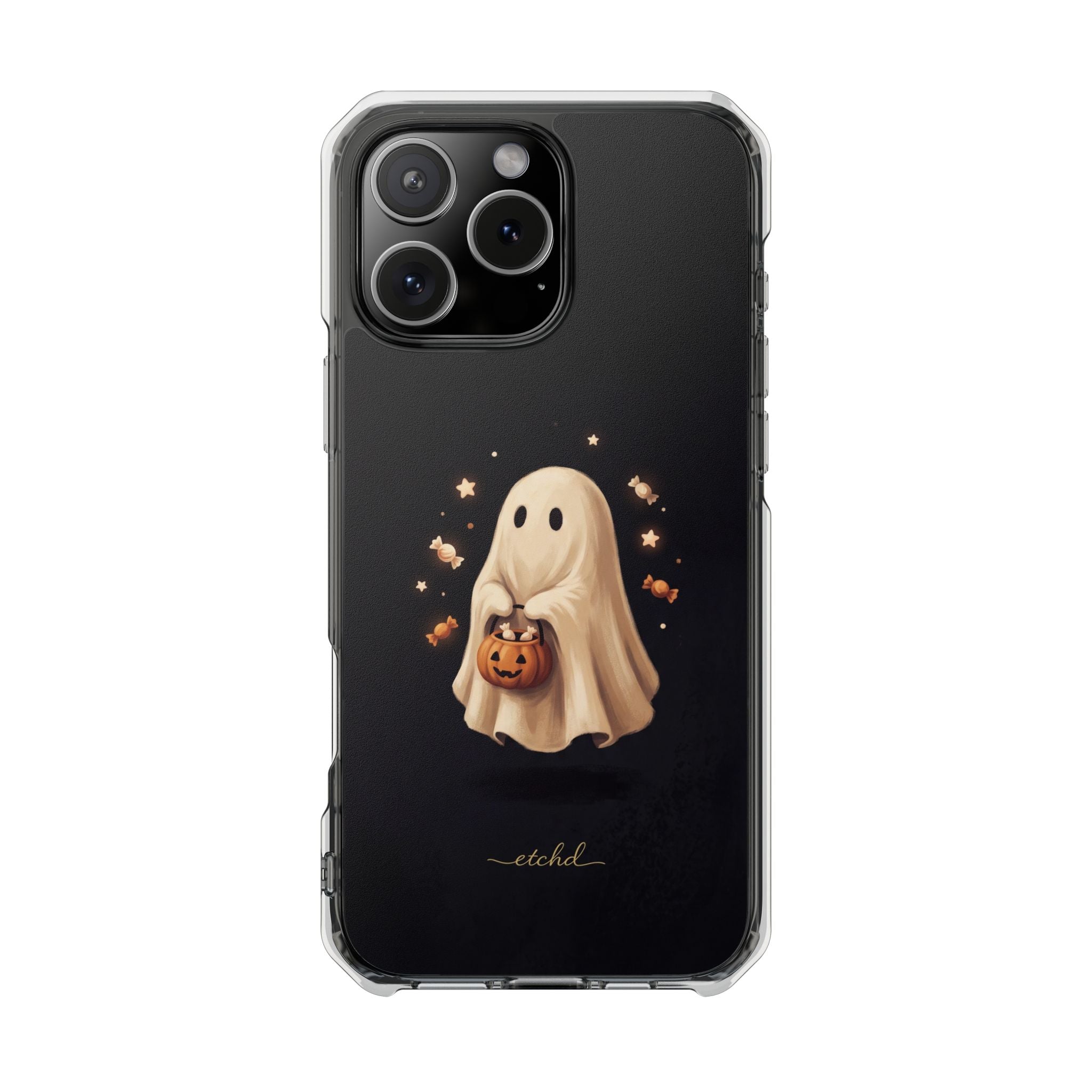 Candy Ghost Clear Magnetic Phone Case by etchd