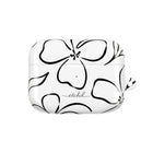 White & Black Floral Funda para AirPods