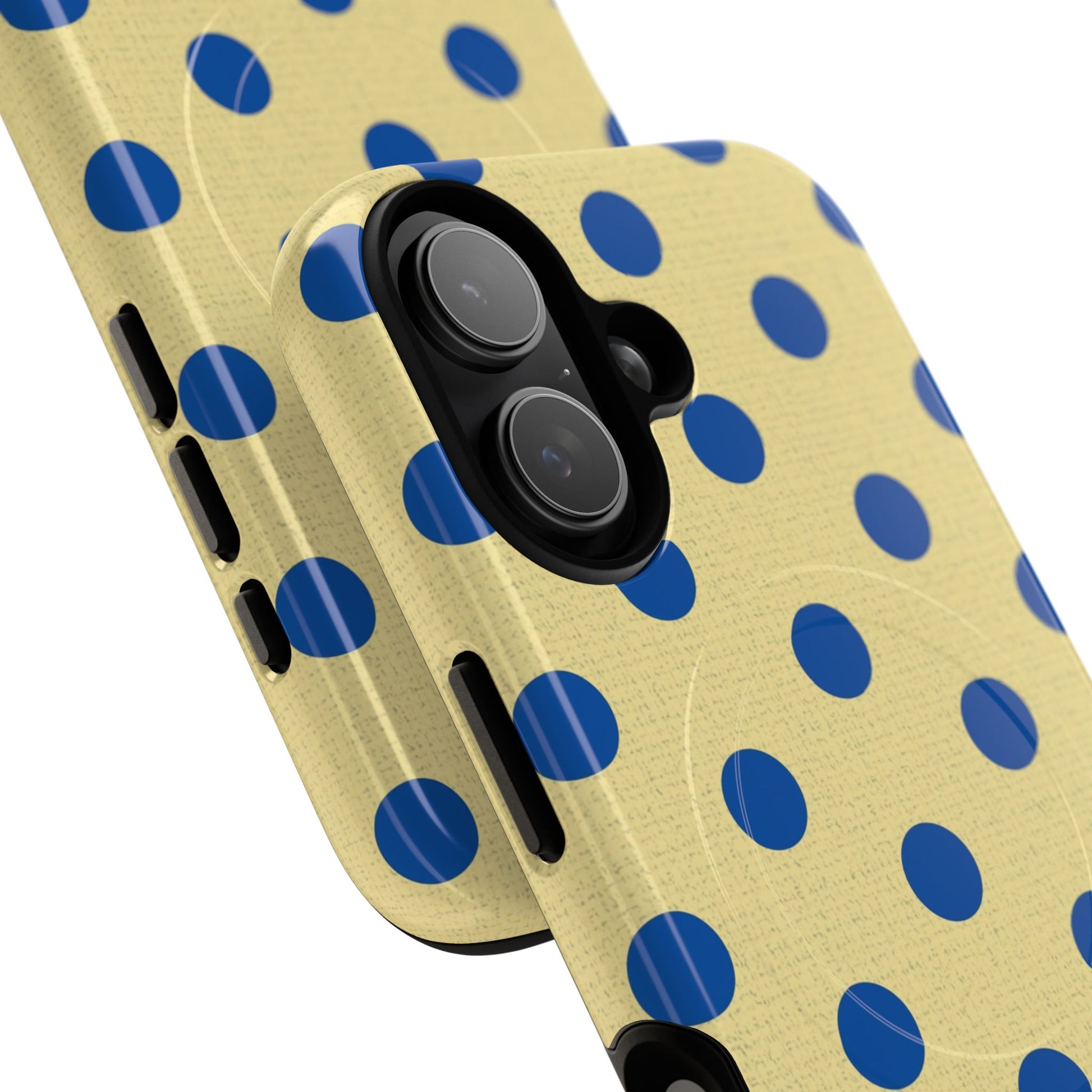 Cobalt And Butter Polka Dot Magnetic Phone Case by etchd, view 87