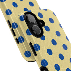 Cobalt And Butter Polka Dot Magnetic Phone Case by etchd, view 87
